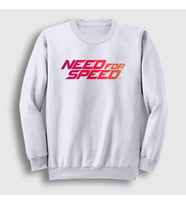 Presmono Unisex Beyaz Logo Oyun Need For Speed Sweatshirt 459898tt (Beyaz)