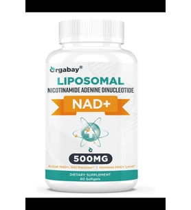 Orgabay Liposomal NAD+ Supplement 500 mg, High Absorption, Boost NAD+ with TMG 250 mg, Than Nicotinamide Riboside, Support Cellular Energy, Healthy Aging  60 Softgels.3837 (Renksiz)