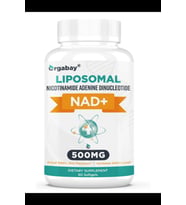 Orgabay Liposomal NAD+ Supplement 500 mg, High Absorption, Boost NAD+ with TMG 250 mg, Than Nicotinamide Riboside, Support Cellular Energy, Healthy Aging  60 Softgels.3837 (Renksiz)