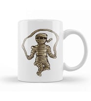 Skipping Mummy Pixel Art Kupa Bardak Porselen