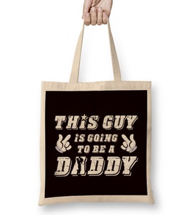Future Daddy Papa Dad Poppa Newborn Baby Children Stepdad Bez Çanta Uzun Saplı