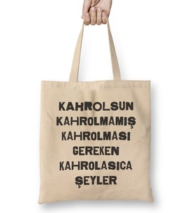 Komik Söz Gereken Kahrolasıca Şeyler Bez Çanta Uzun Saplı