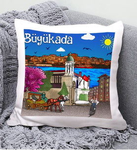 Büyükada Tasarımlı Yastık