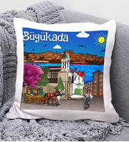 Büyükada Tasarımlı Yastık