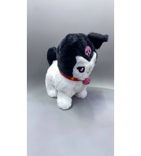 Yürüyen Sesli Pilli Hareketli Renkli Sevimli Peluş Kuromi Hayvan (Siyah)