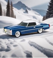 Ultratekno 1966 Cadillac Model Retro Araba Bluetooth Hoparlör Fm Radyo USB Tf Aux Destekli Speaker (Mavi)