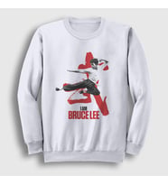 Presmono Unisex Beyaz i am Bruce Lee Sweatshirt 256821tt