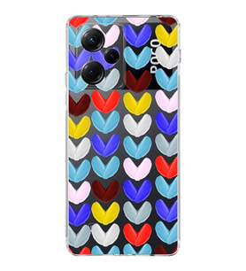 PrintiFy Poco X5 Pro 5G ile Uyumlu Water Color 1  Kamera Korumalı Şeffaf  Kılıf