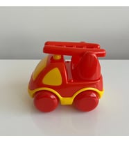 Kırmızı Sarı Küçük İtfaiye Arabası  Merdivenli Araba  11x10 Cm  Mavi Su Dünyası (Çok Renkli)