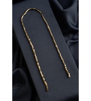 Hematit Doğal Taş Parlak Antik Sarı Altıgen Kesim 4x4mm Dizi