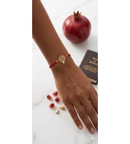 925 Ayar Gümüş Papatya Silver Kırmızı İpli Kök Çakra Makrome Nar Beraberlik Bileklik.rose.gold.rodaj