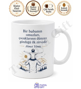 En İyi Baba Sensin Yazılı Özel Kupa Bardak Babalar Günü Hediyesi