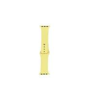 Apple Watch 7 41mm Uyumlu Band Serisi Klasik Kordon Silikon Strap Kayış (Açık Sarı)