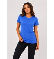 Basic Tişört Bisiklet Yaka Kısa Kol Günlük Yazlık Slim Fit T-Shirt - Mavi
