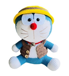 Doraemon Amigurumi Organik Oyuncak