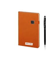 İsme Kişiye Özel Termo Deri Mıknatıslı Kemerli Defter Kalem Seti (Taba)