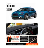 e-biz CITROEN CACTUS (2018-2020) Uyumlu Torpido Koruma, Torpido Örtüsü, Torpido Kılıfı - Siyah - CI017