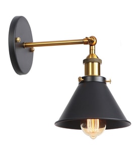 RİOLİGHT RETRO MAFSALLI METAL APLİK (Siyah - Beyaz)