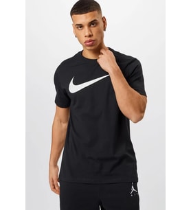 Sportswear Clup Swoosh Siyah Pamuklu Erkek Spor Tişört