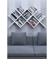 RafineriStore Kitaplık Çapraz Raf (Beyaz)