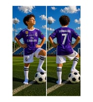 Real Madrid Cristiano Ronaldo Cardif Mor Beyaz Şort Futbol Çocuk Forması 2017 Sezon 4'lü Set Forma