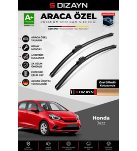 S-Dizayn Honda Jazz Ön Cam Silecek Seti 2020 Üzeri Premium Araca Özel 65-35 Cm A+ Kalite