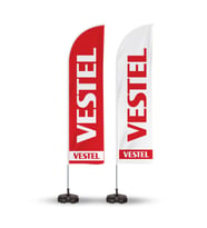 Vestel Reklam Yönlendirme ve Tanıtım Yelken Bayragı 2li