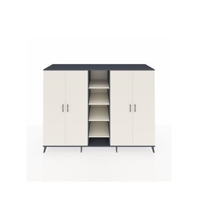 Kronos Dolap 12 Raflı 4 Kapaklı 220x59x163 Antrasit-Aytaşı