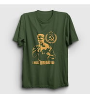 Presmono Unisex Haki Soviet ivan Drago Film Rocky T-Shirt 250240tt (Haki)