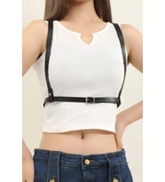 Mulvxbrf Brf02 Sırtı Halka Detaylı Şık Deri Harness - Brf800 (Mulvix)