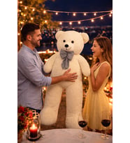 Büyük Boy 140 cm Peluş Ayı – Sevgiliye Unutulmaz Sürpriz (Krem)