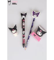 DEKOMUS İLE YENİ SEZON LİSANSLI KUROMİ VERSATİL UÇLU KALEM 0.7 MM ,SİLGİ TEPELİ KURŞUN KALEM,ŞEKİLLİ KALEMTRAŞ VE 3D SİLGİ KIRTASİYE SETİ