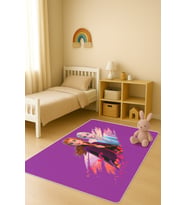 Modern Dijital Baskı Kaymaz Taban Çocuk ve Genç Odası Halısı H0975