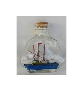 DENİZCİLİK › DENİZCİLİK GRUBU › Marine Şişe Gemi-Z&A ŞİŞE GEMİ>>9*7*9 cm.