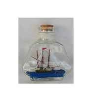 DENİZCİLİK › DENİZCİLİK GRUBU › Marine Şişe Gemi-Z&A ŞİŞE GEMİ>>9*7*9 cm.