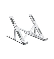 Torima JX-18 Laptop Stand MacBook Notebook Katlanabilir Taşınabilir Metal Standı Gümüş
