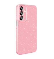Galaxy A16 Kılıf Kamera Korumalı Simli Parıltılı Lüks Silikon (Açık Pembe)