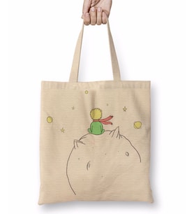 Le Petit Prince Küçük Prens 01 Bez Çanta Uzun Saplı