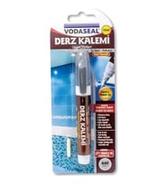 Mey İthalat® Vodaseal Çift Uçlu Su Bazlı Kokusuz Kalıcı Derz Kalemi Gri