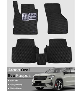 SKODA KODİAQ (2024-2025) Uyumlu EVA Paspas Tam Set–Oto Paspas,Araca Özel,Kolay Montaj