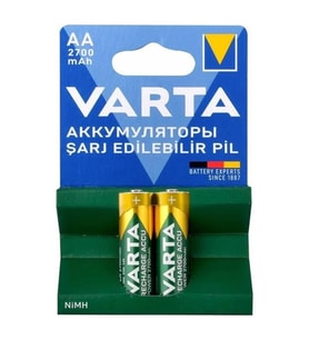 Varta Ni-Mh 1.2V 2700 Mah HR6 Şarj Edilebilir Şarjlı AA Kalem Pil (2 Li Paket)