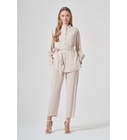 FTZ Women Kadın Taş Detaylı Tensel Takım Beige 31414