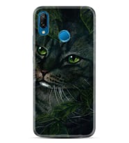 Huawei P20 Lite Mate 10 20 Lite Pro P40 Lite KılıfDesemli Silikon Flowers Cat 1345