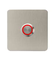 LOCKWAY Z403K Paslanmaz 304 Kare Zil butonu 70x70mm Kırmızı Led