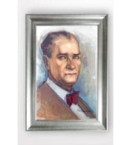 Gümüş Çerçeveli Atatürk Tablo a157