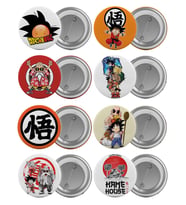 Dragon Ball Çanta Rozeti Seti 8 Adet En Büyük Boy 5.8cm İğneli Broş