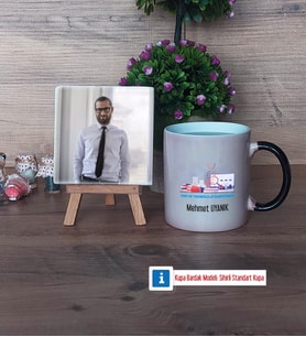 Fen ve Teknoloji Öğretmeni Fotoğraflı Dekoratif Taş, Kupa Bardak Beyaz Hediye (Model 9)