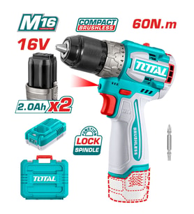TOTAL LI-ION AKÜLÜ KÖMÜRSÜZ MATKAP TOTAL TDLI16682