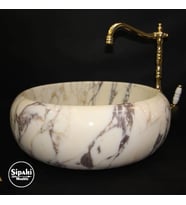 Sipahi Marble Menekşe Mermer Bombeli Lavabo