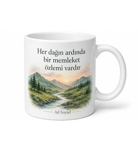Doğa ve Memleket Aşkı Temalı Kupa Bardak Özel Tasarım Hediye
